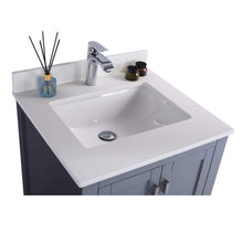 Load image into Gallery viewer, LAVIVA Wilson 313ANG-24G-WQ 24&quot; Single Bathroom Vanity in Grey with White Quartz, White Rectangle Sink, Countertop Closeup