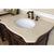 BELLATERRA HOME 202016A-D-CR 83" Double Sink Vanity in Walnut with Cream Marble, White Oval Sinks, Countertop Closeup