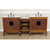 BELLATERRA HOME 202016A-D-CR 83" Double Sink Vanity in Walnut with Cream Marble, White Oval Sinks, Back View
