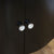 BELLATERRA HOME 203037-B 36.6" Single Sink Vanity in Black with Black Granite, White Oval Sink, Crystal Knobs Closeup