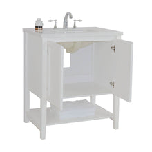 Load image into Gallery viewer, BELLATERRA HOME 203054A-WH 31&quot; Single Sink Vanity in White with White Quartz, White Rectangle Sink, Open Doors