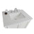 BELLATERRA HOME 203054A-WH 31" Single Sink Vanity in White with White Quartz, White Rectangle Sink, Countertop and Sink Closeup
