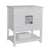 BELLATERRA HOME 203054A-WH 31" Single Sink Vanity in White with White Quartz, White Rectangle Sink, Back View