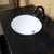 BELLATERRA HOME 203057B 35.4" Single Sink Vanity in Black with Black Granite, White Oval Sink, Countertop and Sink Closeup