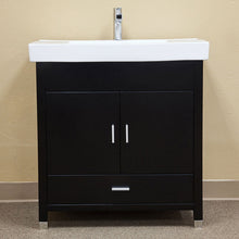 Load image into Gallery viewer, BELLATERRA HOME 203107-S 31.5&quot; Single Sink Vanity in Black with White Ceramic Countertop and Integrated Sink, Front View