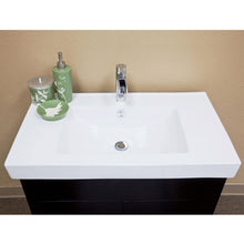 Load image into Gallery viewer, BELLATERRA HOME 203107-S 31.5&quot; Single Sink Vanity in Black with White Ceramic Countertop and Integrated Sink, Sink Closeup