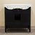 BELLATERRA HOME 203107-S 31.5" Single Sink Vanity in Black with White Ceramic Countertop and Integrated Sink, Back View