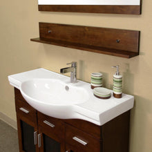 Load image into Gallery viewer, BELLATERRA HOME 203139 39.8&quot; Single Sink Vanity in Walnut with White Ceramic Countertop and Integrated Sink, Vanity Closeup