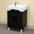 BELLATERRA HOME 203146 22.8" Single Sink Vanity in Dark Espresso with White Ceramic Countertop and Integrated Sink, Back View