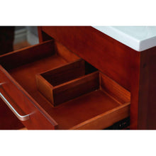 Load image into Gallery viewer, BELLATERRA HOME 203151B 29.9&quot; Single Sink Vanity in Walnut with White Ceramic Countertop and Integrated Sink, Open Drawer Closeup