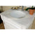 BELLATERRA HOME 205030-WH 30" Single Sink Vanity in White (Rub Edge) with White Marble, White Oval Sink, Countertop Closeup
