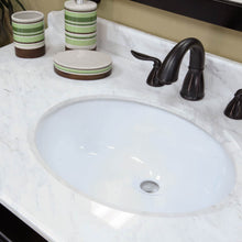 Load image into Gallery viewer, BELLATERRA HOME 205042-ES 42&quot; Single Sink Vanity in Espresso with White Marble, White Oval Sink, Countertop and Sink Closeup