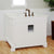 BELLATERRA HOME 205042-WH 42" Single Sink Vanity in White (Rub Edge) with White Marble, White Oval Sink, Back View