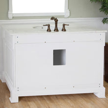 Load image into Gallery viewer, BELLATERRA HOME 205050-WH 50&quot; Single Sink Vanity in White (Rub Edge) with White Marble, White Oval Sink, Back View