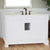 BELLATERRA HOME 205050-WH 50" Single Sink Vanity in White (Rub Edge) with White Marble, White Oval Sink, Back View