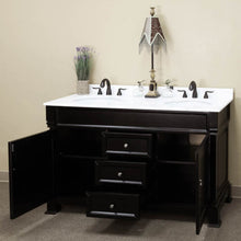 Load image into Gallery viewer, BELLATERRA HOME 205060-D-ES 60&quot; Double Sink Vanity in Espresso with White Marble, White Oval Sinks, Open Doors and Drawers