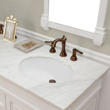 Load image into Gallery viewer, BELLATERRA HOME 205060-D-WH 60&quot; Double Sink Vanity in White (Rub Edge) with White Marble, White Oval Sinks, Sink Closeup