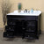 BELLATERRA HOME 205060-S-ES 60" Single Sink Vanity in Espresso with White Marble, White Oval Sink, Open Door and Drawers