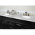 BELLATERRA HOME 205072-D-ES 72" Double Sink Vanity in Espresso with White Marble, White Oval Sinks, Countertop and Sinks Closeup