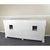 BELLATERRA HOME 205072-D-WH 72" Double Sink Vanity in White (Rub Edge) with White Marble, White Oval Sinks, Back View
