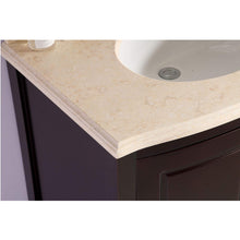 Load image into Gallery viewer, LAVIVA Estella 3130709-32B-JG 32&quot; Single Bathroom Vanity in Brown with Jerusalem Gold Marble, White Oval Sink, Countertop Edge Closeup