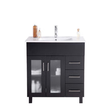 Load image into Gallery viewer, LAVIVA Nova 31321529-32E-CB 32&quot; Single Bathroom Vanity in Espresso with Ceramic Top and Integrated Sink, Front View