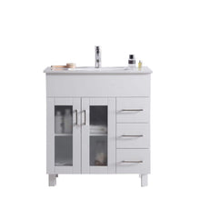 Load image into Gallery viewer, LAVIVA Nova 31321529-32W-CB 32&quot; Single Bathroom Vanity in White with Ceramic Top and Integrated Sink, Front View