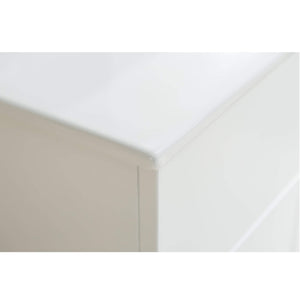 LAVIVA Nova 31321529-36W-CB 36" Single Bathroom Vanity in White with Ceramic Top and Integrated Sink, Countertop Edge Closeup