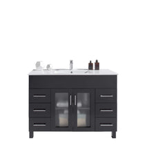 Load image into Gallery viewer, LAVIVA Nova 31321529-48E-CB 48&quot; Single Bathroom Vanity in Espresso with Ceramic Top and Integrated Sink, Front View