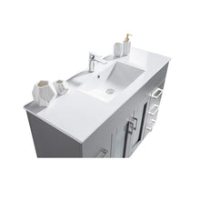 Load image into Gallery viewer, LAVIVA Nova 31321529-48G-CB 48&quot; Single Bathroom Vanity in Grey with Ceramic Top and Integrated Sink, Countertop Closeup