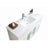 LAVIVA Nova 31321529-48W-CB 48" Single Bathroom Vanity in White with Ceramic Top and Integrated Sink, Countertop Closeup