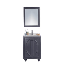 Load image into Gallery viewer, LAVIVA Odyssey 313613-24G-WQ 24&quot; Single Bathroom Vanity in Maple Grey with White Quartz, White Rectangle Sink, Front View