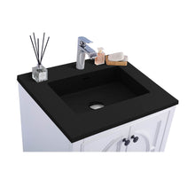 Load image into Gallery viewer, LAVIVA Odyssey 313613-24W-MB 24&quot; Single Bathroom Vanity in White with Matte Black VIVA Stone Surface, Integrated Sink, Countertop Closeup