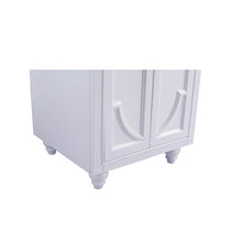 Load image into Gallery viewer, LAVIVA Odyssey 313613-24W-WC 24&quot; Single Bathroom Vanity in White with White Carrara Marble, White Rectangle Sink, Legs Closeup