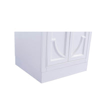 Load image into Gallery viewer, LAVIVA Odyssey 313613-24W-WC 24&quot; Single Bathroom Vanity in White with White Carrara Marble, White Rectangle Sink, Toe Kick Closeup