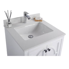 Load image into Gallery viewer, LAVIVA Odyssey 313613-24W-WQ 24&quot; Single Bathroom Vanity in White with White Quartz, White Rectangle Sink, Countertop Closeup