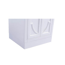 Load image into Gallery viewer, LAVIVA Odyssey 313613-24W-WS 24&quot; Single Bathroom Vanity in White with White Stripes Marble, White Rectangle Sink, Toe Kick Closeup