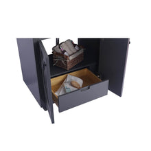Load image into Gallery viewer, LAVIVA Odyssey 313613-30G-BW 30&quot; Single Bathroom Vanity in Maple Grey with Black Wood Marble, White Rectangle Sink, Open Doors and Drawer