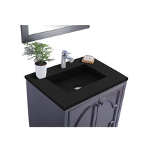 Load image into Gallery viewer, LAVIVA Odyssey 313613-30G-MB 30&quot; Single Bathroom Vanity in Maple Grey with Matte Black VIVA Stone Surface, Integrated Sink, Countertop Closeup