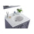 LAVIVA Odyssey 313613-30G-PW 30" Single Bathroom Vanity in Maple Grey with Pure White Phoenix Stone, White Oval Sink, Countertop Closeup