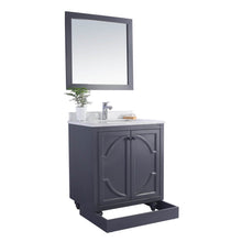 Load image into Gallery viewer, LAVIVA Odyssey 313613-30G-WC 30&quot; Single Bathroom Vanity in Maple Grey with White Carrara Marble, White Rectangle Sink, Toe Kick