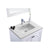 LAVIVA Odyssey 313613-30W-MW 30" Single Bathroom Vanity in White with Matte White VIVA Stone Surface, Integrated Sink, Countertop Closeup