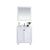 LAVIVA Odyssey 313613-30W-PW 30" Single Bathroom Vanity in White with Pure White Phoenix Stone, White Oval Sink, Front View
