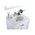 LAVIVA Odyssey 313613-30W-PW 30" Single Bathroom Vanity in White with Pure White Phoenix Stone, White Oval Sink, Countertop Closeup