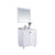 LAVIVA Odyssey 313613-30W-WC 30" Single Bathroom Vanity in White with White Carrara Marble, White Rectangle Sink, Angled View