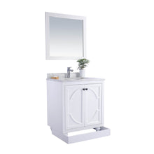 Load image into Gallery viewer, LAVIVA Odyssey 313613-30W-WC 30&quot; Single Bathroom Vanity in White with White Carrara Marble, White Rectangle Sink, Toe Kick