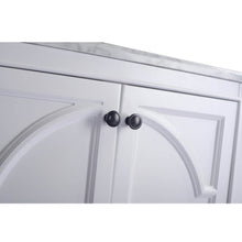 Load image into Gallery viewer, LAVIVA Odyssey 313613-30W-WQ 30&quot; Single Bathroom Vanity in White with White Quartz, White Rectangle Sink, Knobs Closeup