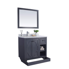 Load image into Gallery viewer, LAVIVA Odyssey 313613-36G-WC 36&quot; Single Bathroom Vanity in Maple Grey with White Carrara Marble, White Rectangle Sink, Toe Kick