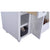 LAVIVA Odyssey 313613-48W-MW 48" Single Bathroom Vanity in White with Matte White VIVA Stone Surface, Integrated Sink, Shelving Closeup
