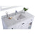 LAVIVA Odyssey 313613-48W-WC 48" Single Bathroom Vanity in White with White Carrara Marble, White Rectangle Sink, Countertop Closeup